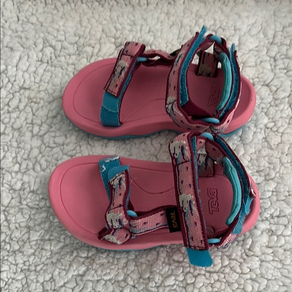 Teva Pink and Blue Sport Sandals with Adjustable Straps - Picture 2 of 4